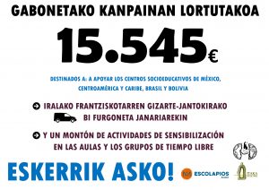 Balance de la campaña solidaria>BILBAO