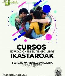 CURSOS DE EDUCACIÓN EN EL TIEMPO LIBRE EN BILBAO (CURSO 2021-22)