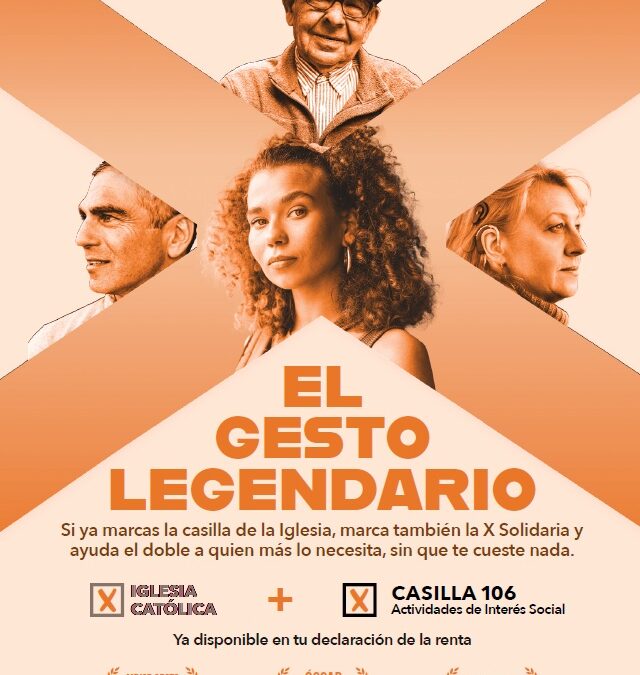 Comienza la campaña de la Renta: Marca la X Solidaria y la X de la Iglesia y ayuda doble
