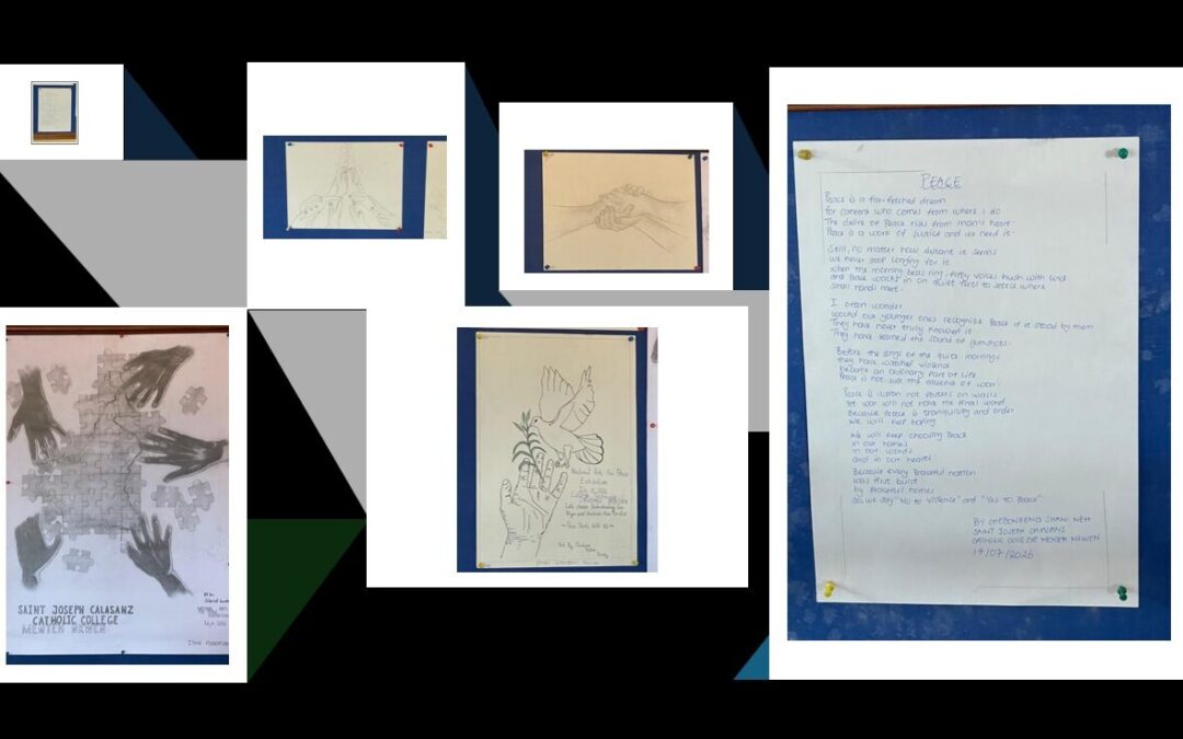 Trabajos finalistas del proyecto «Arte por la paz»